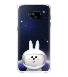 Θήκη Faceplate Samsung S7 Line Friends Cover "Cony" EF-XG930LWEGWW για SM-G930F Galaxy S7 Μαύρη