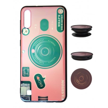 Θήκη Ancus TPU Fashion με Popsocket για Samsung SM-A105F Galaxy A10 Ροζ