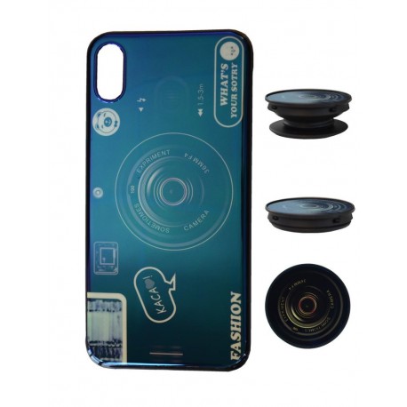 Θήκη Ancus TPU Fashion με Popsocket για Apple iPhone XS Max Μπλε