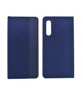 Θήκη Book Ancus Magnetic Canvas για Xiaomi Mi 9 TPU Μαύρη-Μπλε