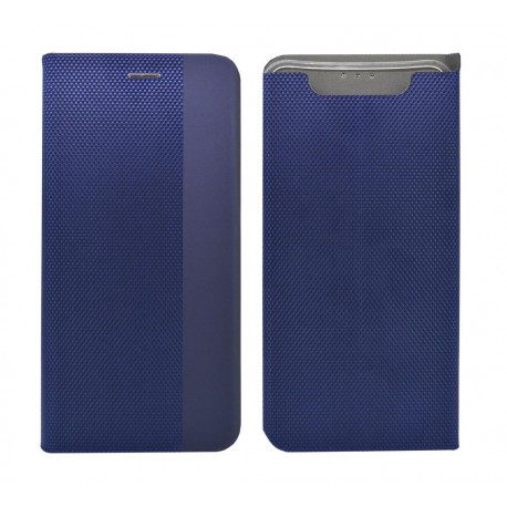 Θήκη Book Ancus Magnetic Canvas για Samsung SM-A805F Galaxy A80 TPU Μαύρη-Μπλε