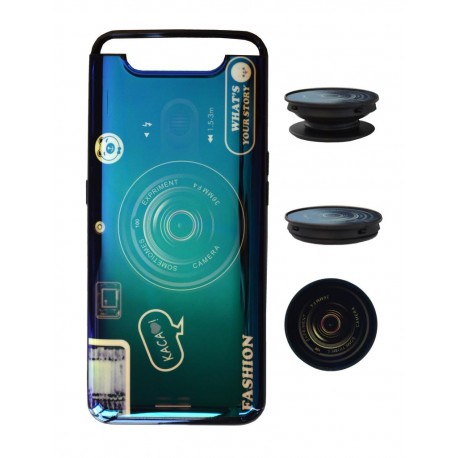 Θήκη Ancus TPU Fashion με Popsocket για Samsung SM-A805F Galaxy A80 Μπλε