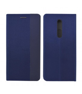 Θήκη Book Ancus Magnetic Canvas για Xiaomi Redmi K20 Pro TPU Μαύρη-Μπλε