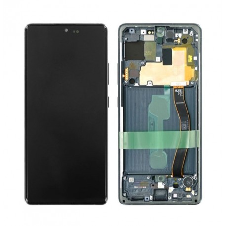 Γνήσια Οθόνη & Μηχανισμός Αφής Samsung SM-G770F Galaxy S10 Lite Μαύρο GH82-21672A