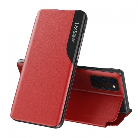 Θήκη Book Ancus Smart Flip για Samsung SM-G990F Galaxy S21 / SM-G991B Galaxy S21 5G TPU Κόκκινο