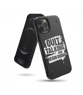 Θήκη TPU Ringke Onyx Design για Apple iPhone 12 / 12 Pro Quit Talking