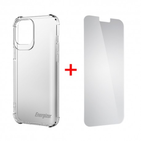 Θήκη TPU Energizer με Τζαμάκι Προστασίας για Apple iPhone 12 Mini Διάφανη