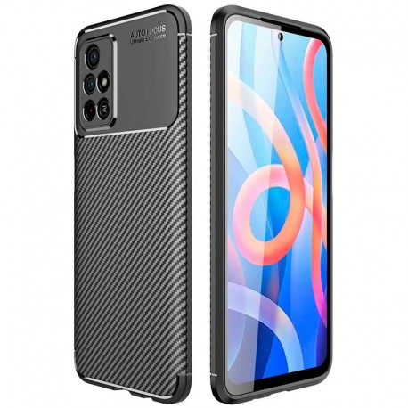 Θήκη Ancus AutoFocus Carbon Fiber για Xiaomi Redmi Note 11T 5G / Note 11s 5G / Poco M4 Pro 5G Μαύρη