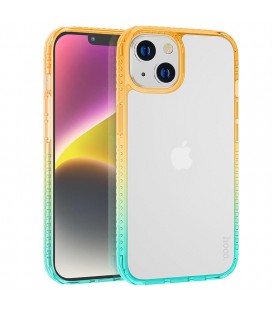 Θήκη Hoco Crystal Color Skin Feel για Apple iPhone 14 Πορτοκαλί Πράσινο