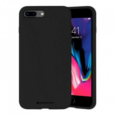 Θήκη Goospery Silicone για Apple iPhone 7 Plus/ 8 Plus Μαύρη