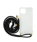 Θήκη Ancus Crossbody για Apple iPhone 14 Plus Διάφανη με Κορδόνι Μαύρο