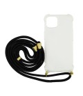 Θήκη Ancus Crossbody για Apple iPhone 13 Διάφανη με Κορδόνι Μαύρο