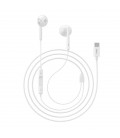 Hands Free Hoco L10 Earphones Stereo USB-C Συμβατά με Όλες τις Συσκευές USB-C Άσπρο 1.2μ