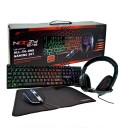 Gaming Set Noozy GS-100 που αποτελείται από Gaming Ακουστικά με Μικρόφωνο, 4D Ποντίκι, LED Πληκτρολόγιο και Mousepad