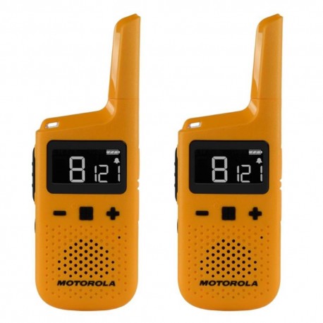 Walkie Talkie Motorola T72 GO ACTIVE IP54, Κίτρινο, Εύρος Κάλυψης 8Km, iVOX/VOX Hands-Free, 24h Battery Life