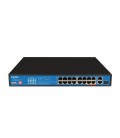 Ethernet Switch Ewind EW-S1619CF-AP 16x10/100Mbps + 2x100M RJ45+1x100/1000Mbps  PoE με Gigabit SFP Uplink