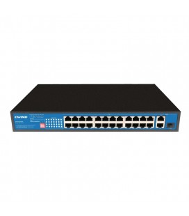 Ethernet Switch Ewind EW-S1927CG-AP-AT 24x10/100Mbps  + 2x10/100/1000Mbps  RJ45 + 1x00/1000Mbps Gigabit PoE Fiber Switch