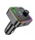 Bluetooth FM Transmitter Hoco E81 Fantasy USB-C 30W+USB 18W PD30W+18W QC3.0 v5.0 LED Ένδειξη Μαύρο