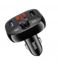 Bluetooth FM Transmitter Hoco DE2 USB QC3.0 18W+USB 12W+USB-C PD20W + Micro SD v5.0 LED Ένδειξη Μαύρο