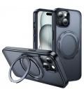 Θήκη Hoco Stand Magnetic Case 2 in 1 Mag-Charge 360° Rotating Ring για Apple iPhone 15 Μαύρη