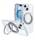 Θήκη Hoco Stand Magnetic Case 2 in 1 Mag-Charge 360° Rotating Ring για Apple iPhone 15 Διάφανη