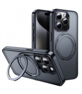 Θήκη Hoco Stand Magnetic Case 2 in 1 Mag-Charge 360° Rotating Ring για Apple iPhone 15 Pro Μαύρο