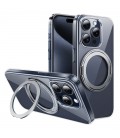 Θήκη Hoco Stand Magnetic Case 2 in 1 Mag-Charge 360° Rotating Ring για Apple iPhone 15 Pro Διάφανη