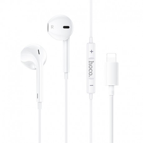 Hands Free Hoco M111 Primero Series Earphones Stereo Lightning Λευκά 1,2μ