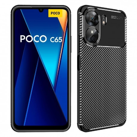 Θήκη Ancus AutoFocus Carbon Fiber για Xiaomi Poco C65  Μαύρη