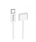 Magnetic Καλώδιο Φόρτισης Hoco X103 USB-C σε Mag3 140W με Braided Καλώδιο 2m Λευκό